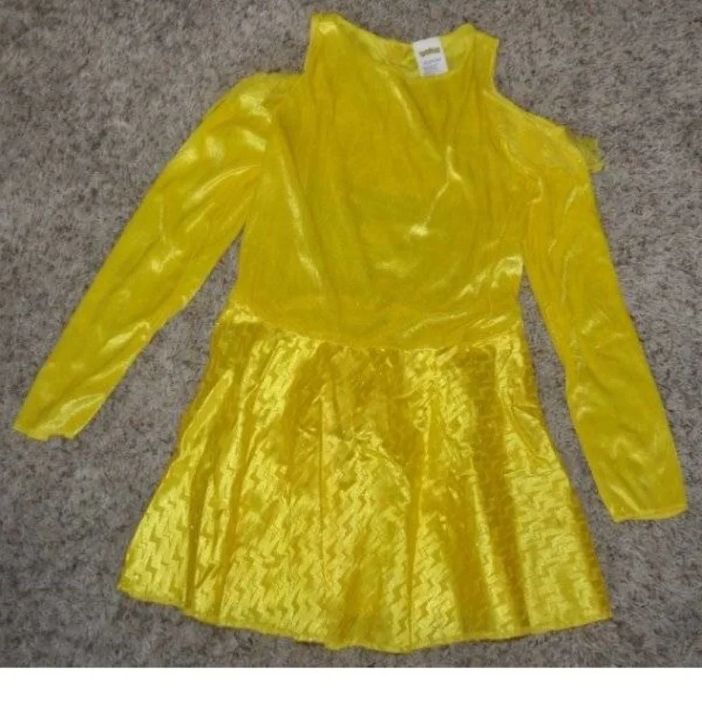 Pokemon Pikachu Halloween Costume 10/12 Yellow Dress Leggings Headband Girls